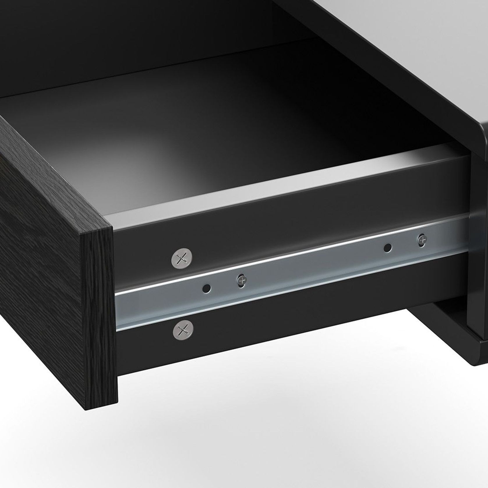 Einar 3 Drawer Office Writing Desk | Black gallery detail image