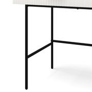 Kina Ripple Slatted Desk | 140cm | White & Black gallery detail image