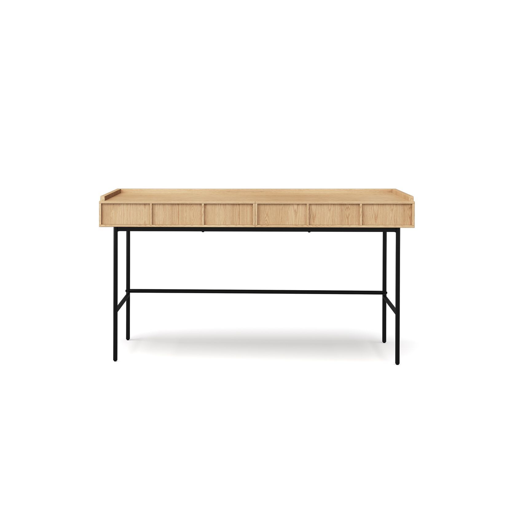 Linea 2 Drawer 140cm Desk Natural Oak | L3 Home gallery detail image