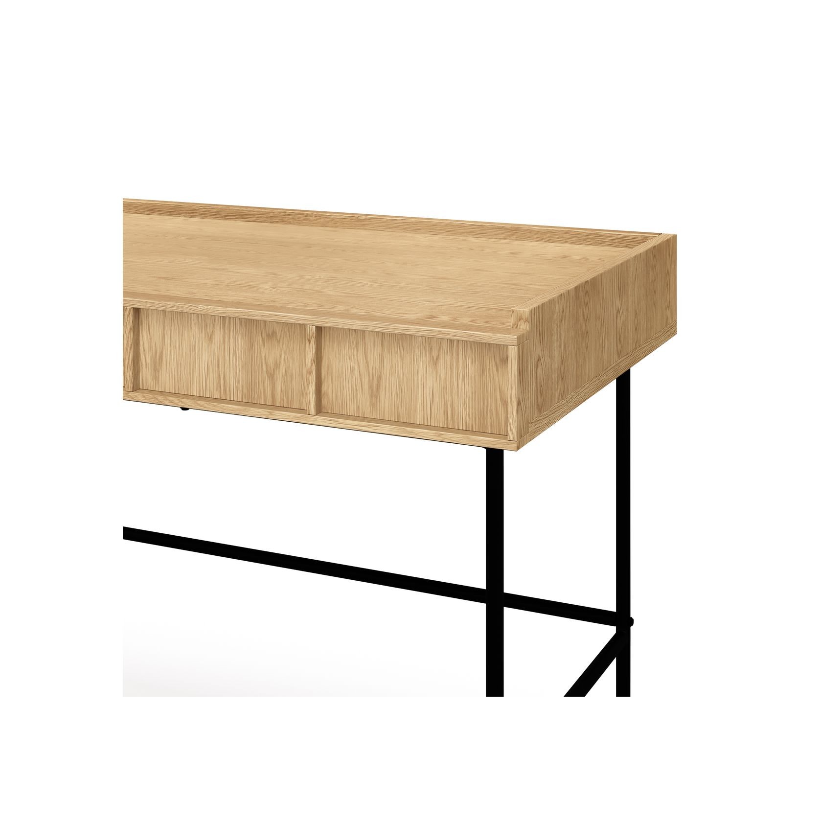 Linea 2 Drawer 140cm Desk Natural Oak | L3 Home gallery detail image