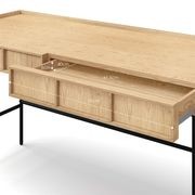 Linea 2 Drawer 140cm Desk Natural Oak | L3 Home gallery detail image