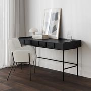 Linea 2 Drawer 140cm Desk Black Oak | L3 Home gallery detail image