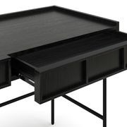 Linea 2 Drawer 140cm Desk Black Oak | L3 Home gallery detail image