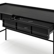 Linea 2 Drawer 140cm Desk Black Oak | L3 Home gallery detail image