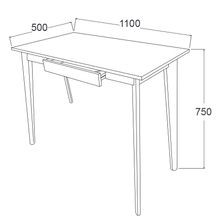 Byron Office Desk | 1 Drawer | Natural Hardwood gallery detail image