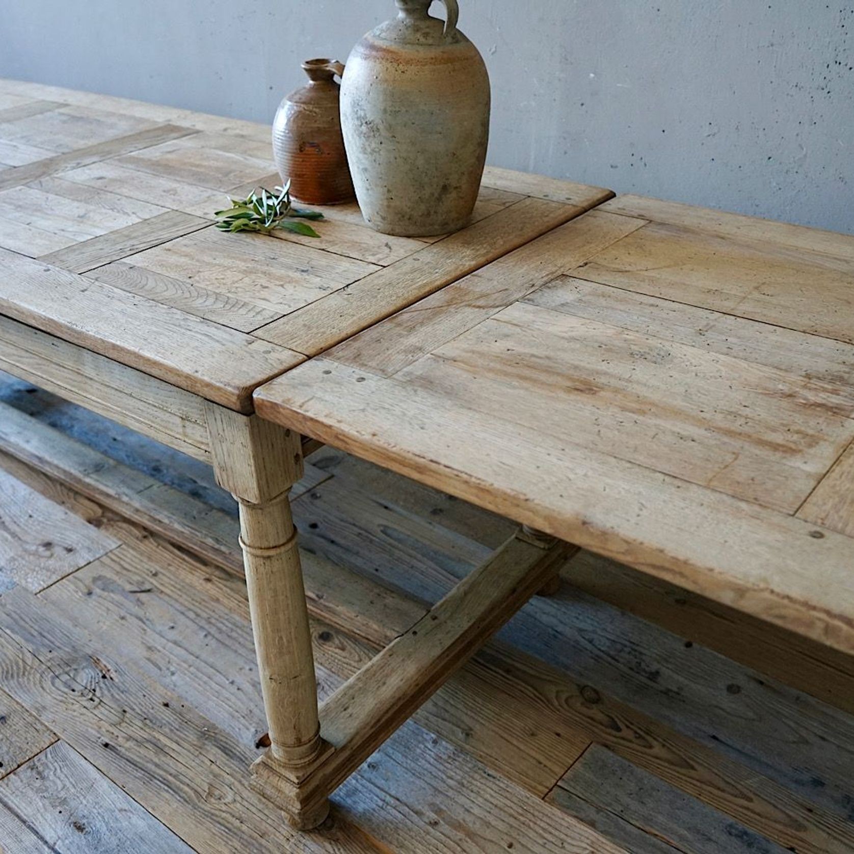 Antique French Oak Dining Table / Desk gallery detail image