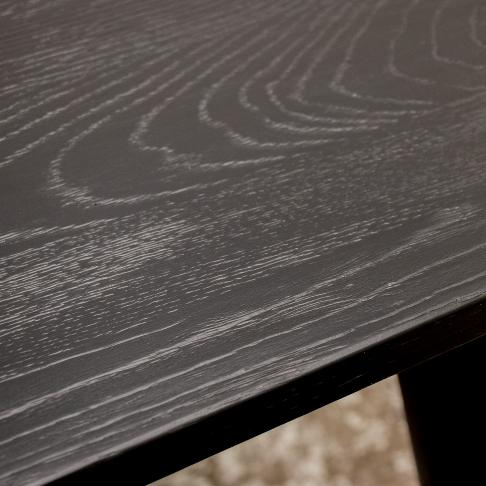 Vaasa Oak Dining Table Matte Black - 150cm gallery detail image