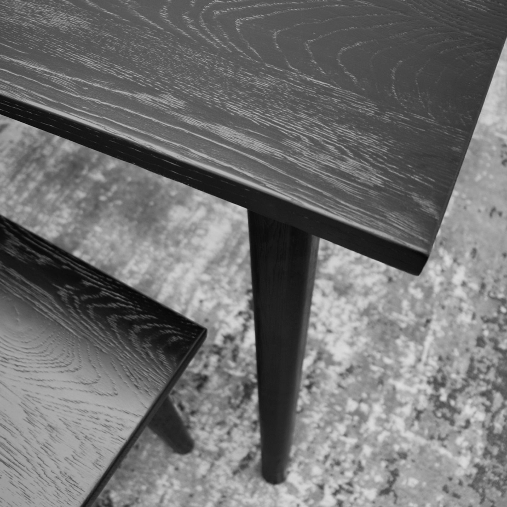 Vaasa Oak Dining Table Matte Black - 220cm gallery detail image