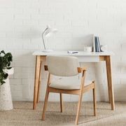 Byron Office Desk | 1 Drawer | Natural Hardwood gallery detail image