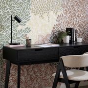 Cannes Office Desk | 2 Drawer | Black Hardwood gallery detail image