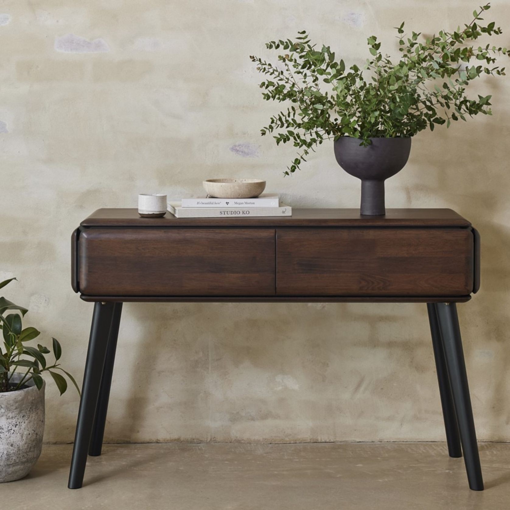 Casa Hardwood Desk/Console Table | Arabica Walnut gallery detail image