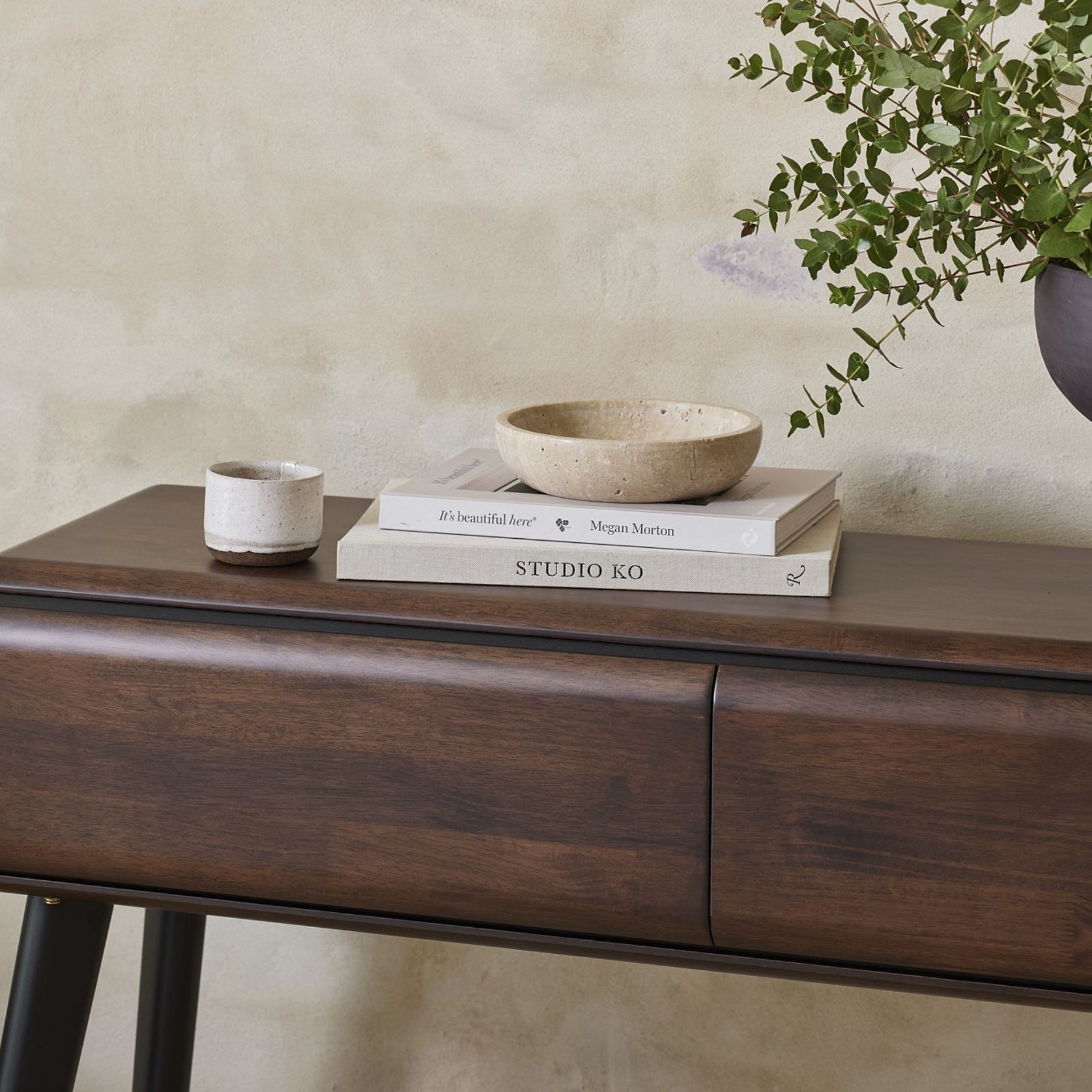 Casa Hardwood Desk/Console Table | Arabica Walnut gallery detail image