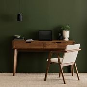 Paris Hardwood Office Desk | 2 Drawer | Walnut gallery detail image