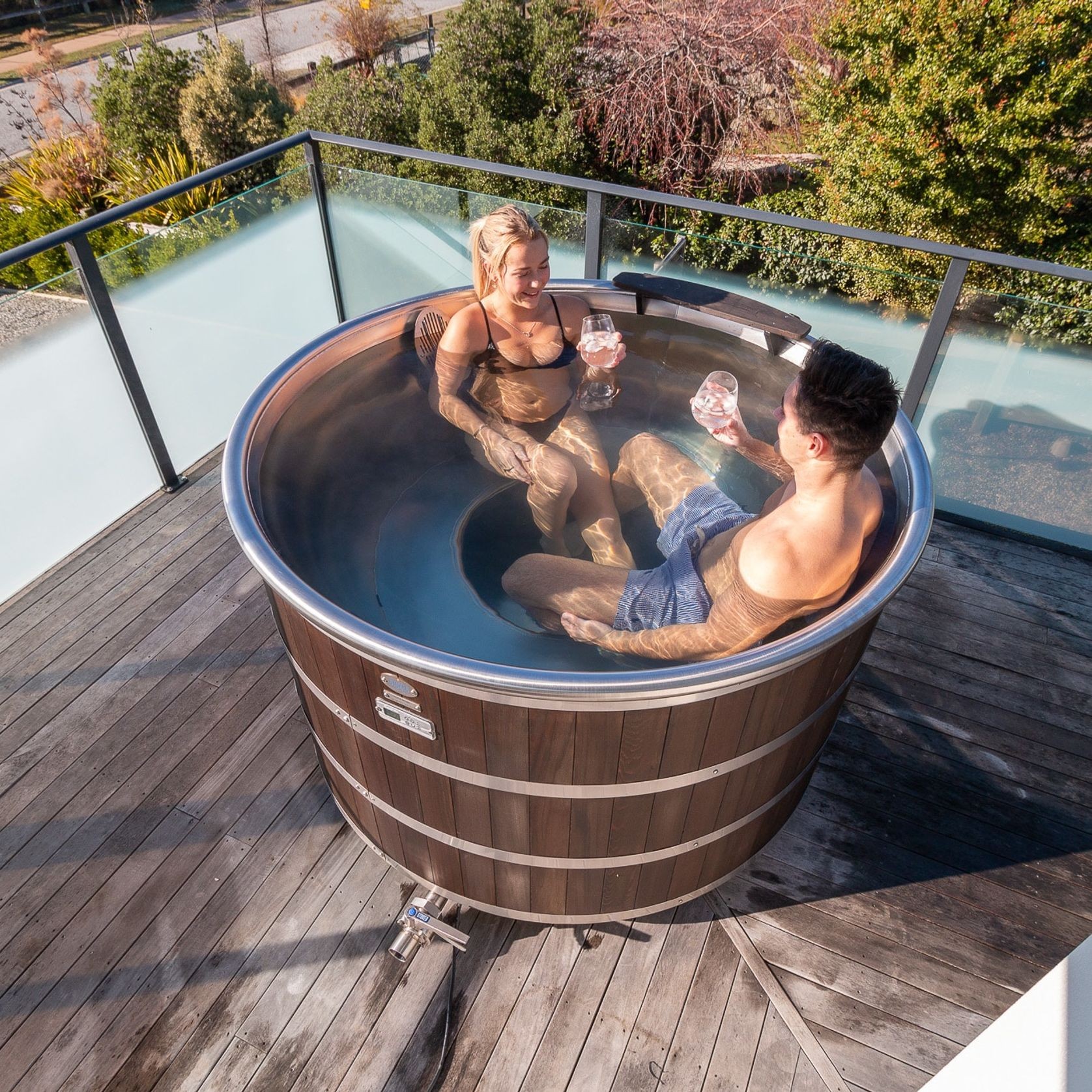 Stainless Steel Round Spa Pool ⌀ 1.6m gallery detail image
