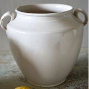 French Antique White Confit Pots gallery detail image