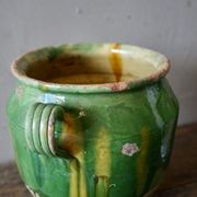 French Antique Green Confit Pots gallery detail image