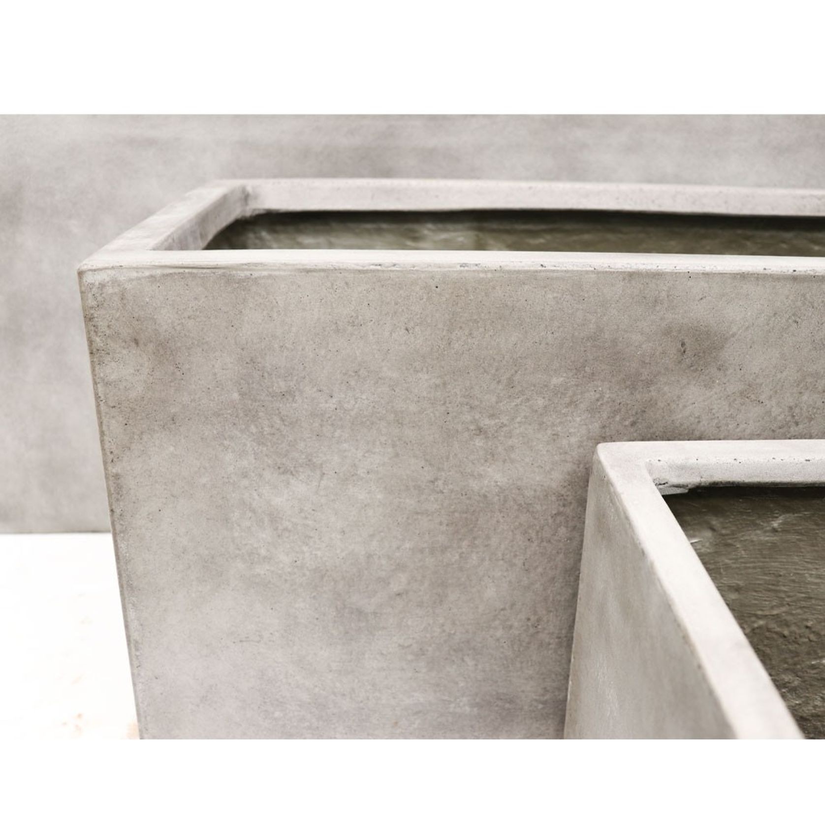 Waihou Weathered Cement Concrete Planter - Medium gallery detail image
