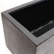 Waihou Concrete Black Planter - Medium gallery detail image