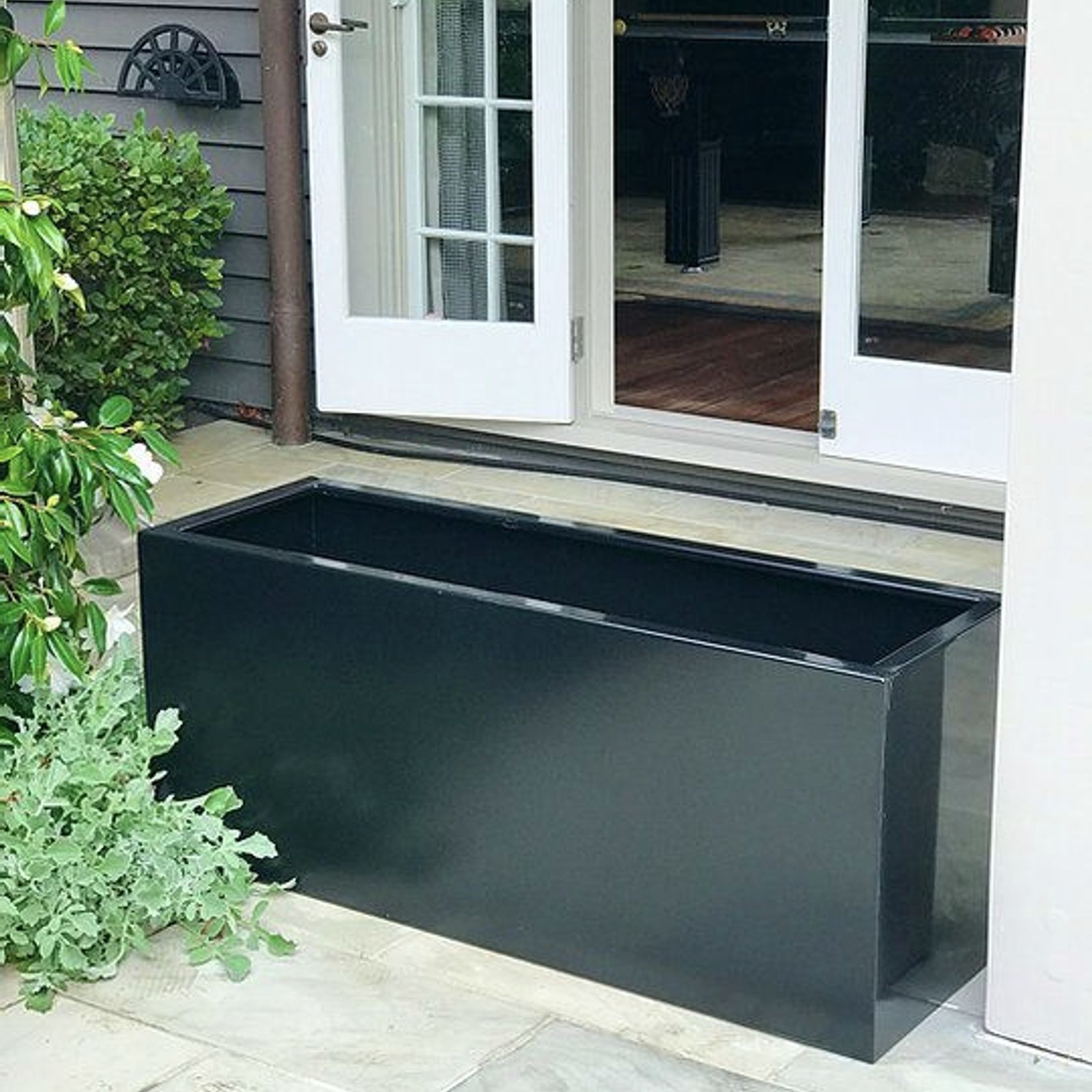 Black Powdercoated Trough 1200 Planter gallery detail image