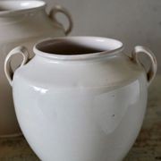 French Antique White Confit Pots gallery detail image