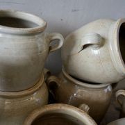 French Antique Stoneware Confit Pots gallery detail image