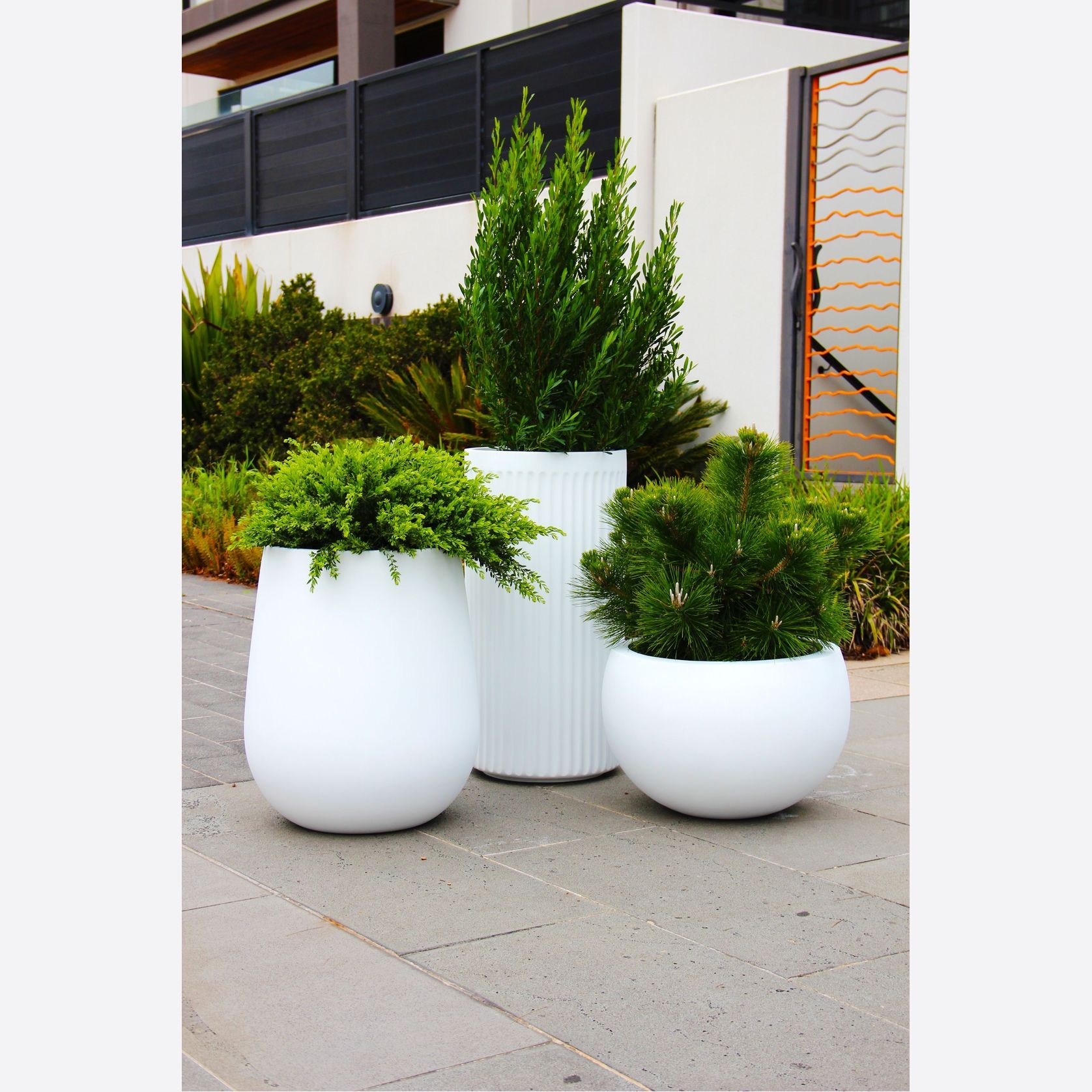 White Planter Cluster | Merlot, Doric & Cratera Bowl gallery detail image