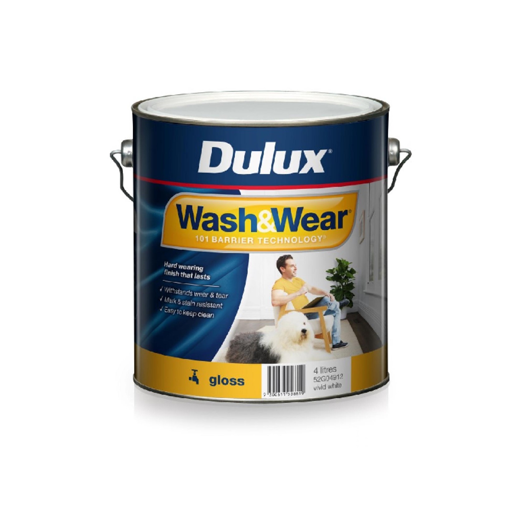 Wash&Wear Gloss 10L by Dulux gallery detail image