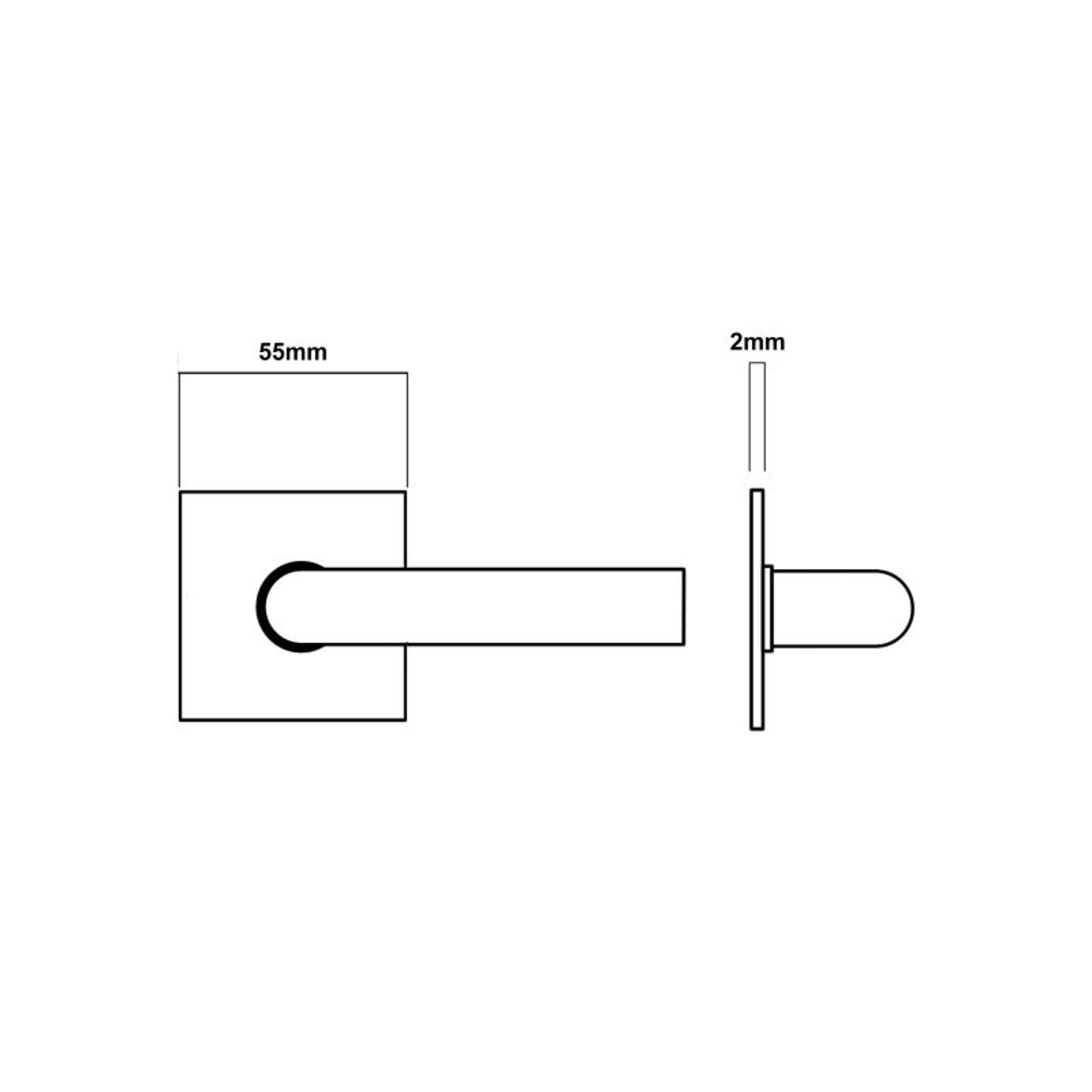 Lockwood 260SQ Series Square Rose Furniture Levers gallery detail image