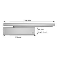 Lockwood EN1-6 Cam Action Door Closer Black 2616DABLK gallery detail image
