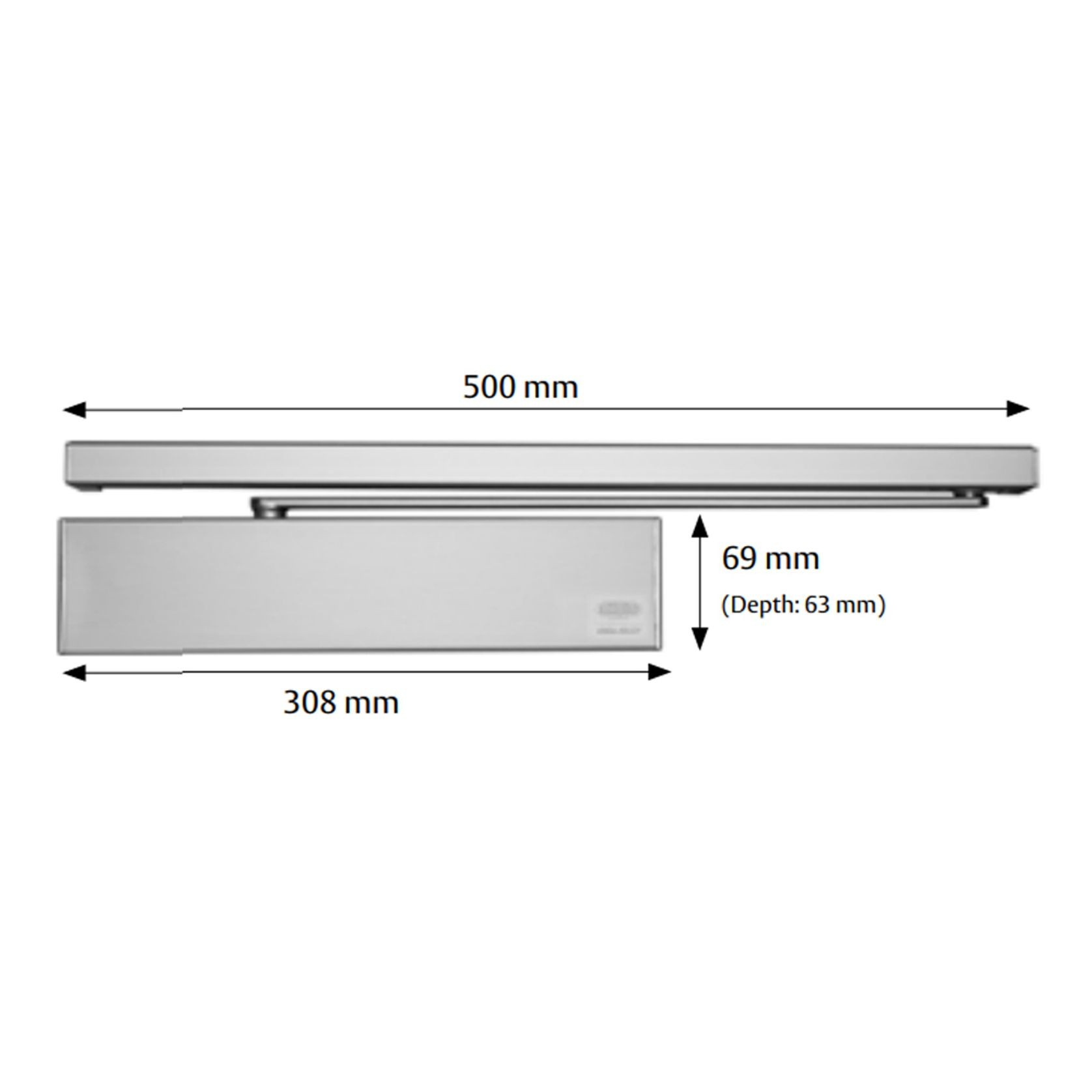 Lockwood EN1-6 Cam Action Door Closer Black 2616DABLK gallery detail image