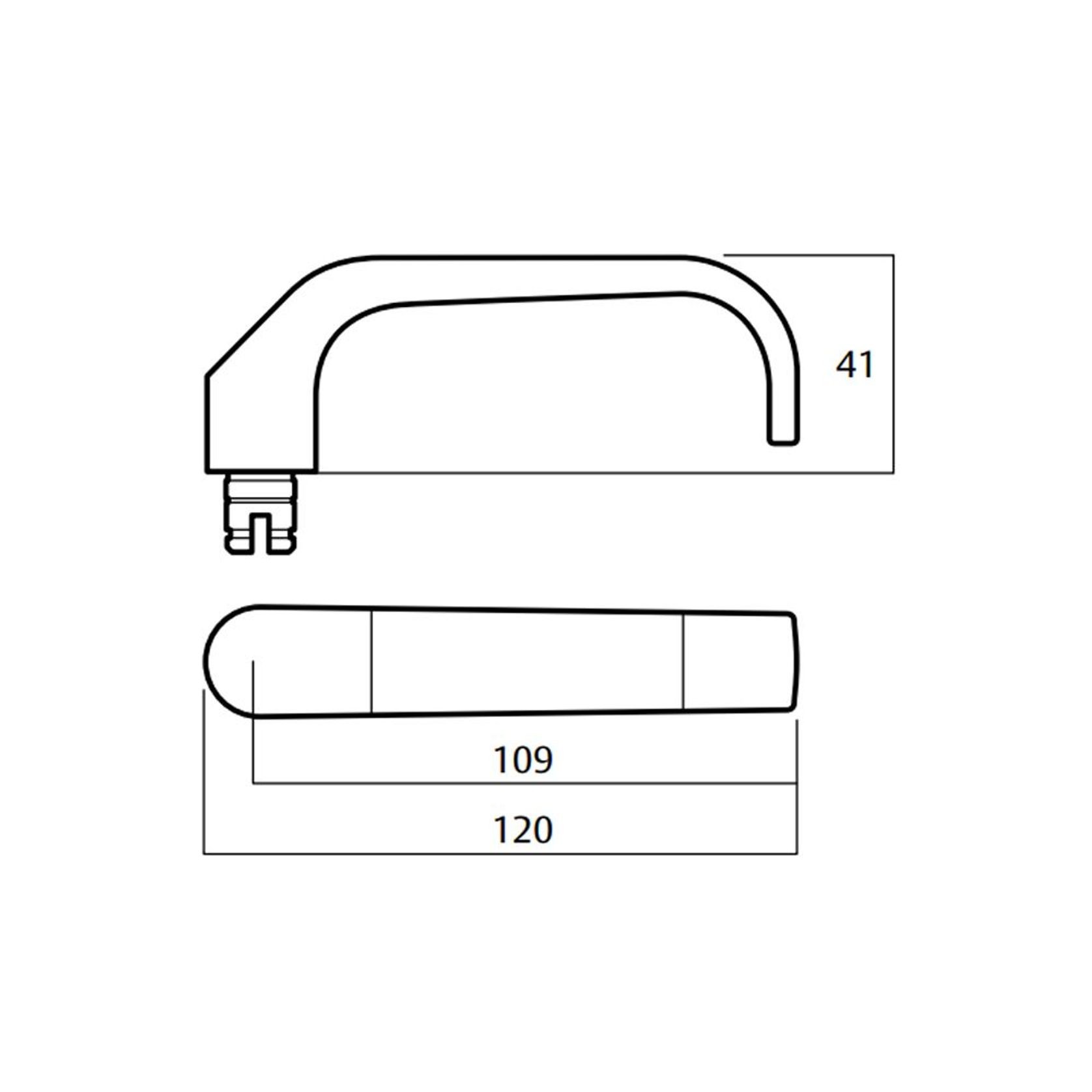 Lockwood Symphony Door Lever Satin Chrome 1220122174SC gallery detail image
