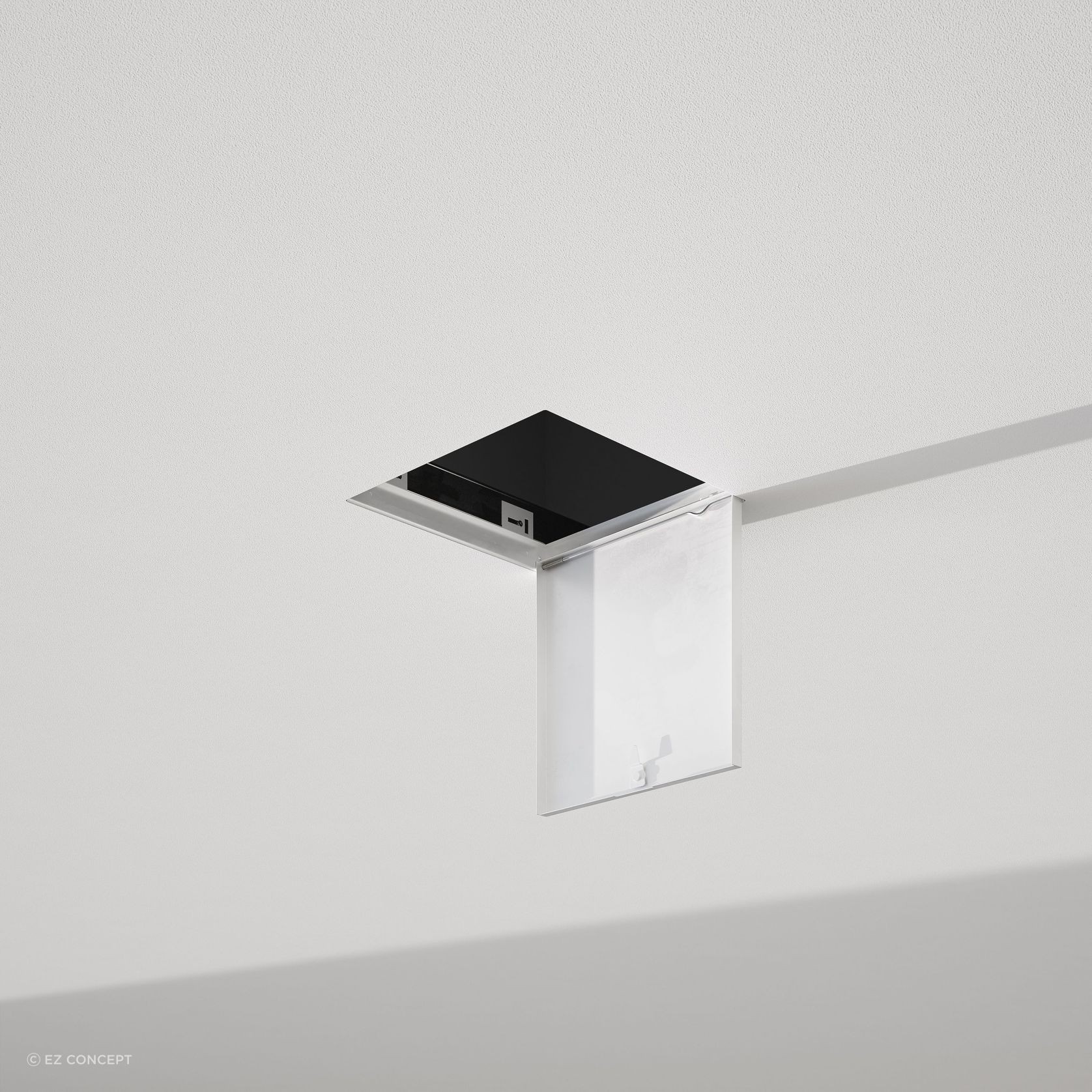 EZ Concept Access Door Access Panel with steel door installed on white ceiling