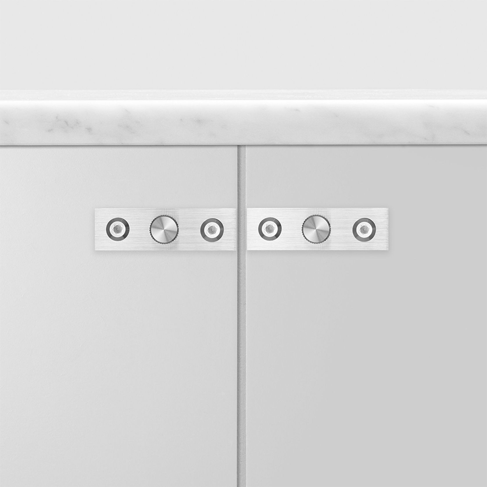 Buster and Punch Linear Furniture Knob Set with Plate gallery detail image