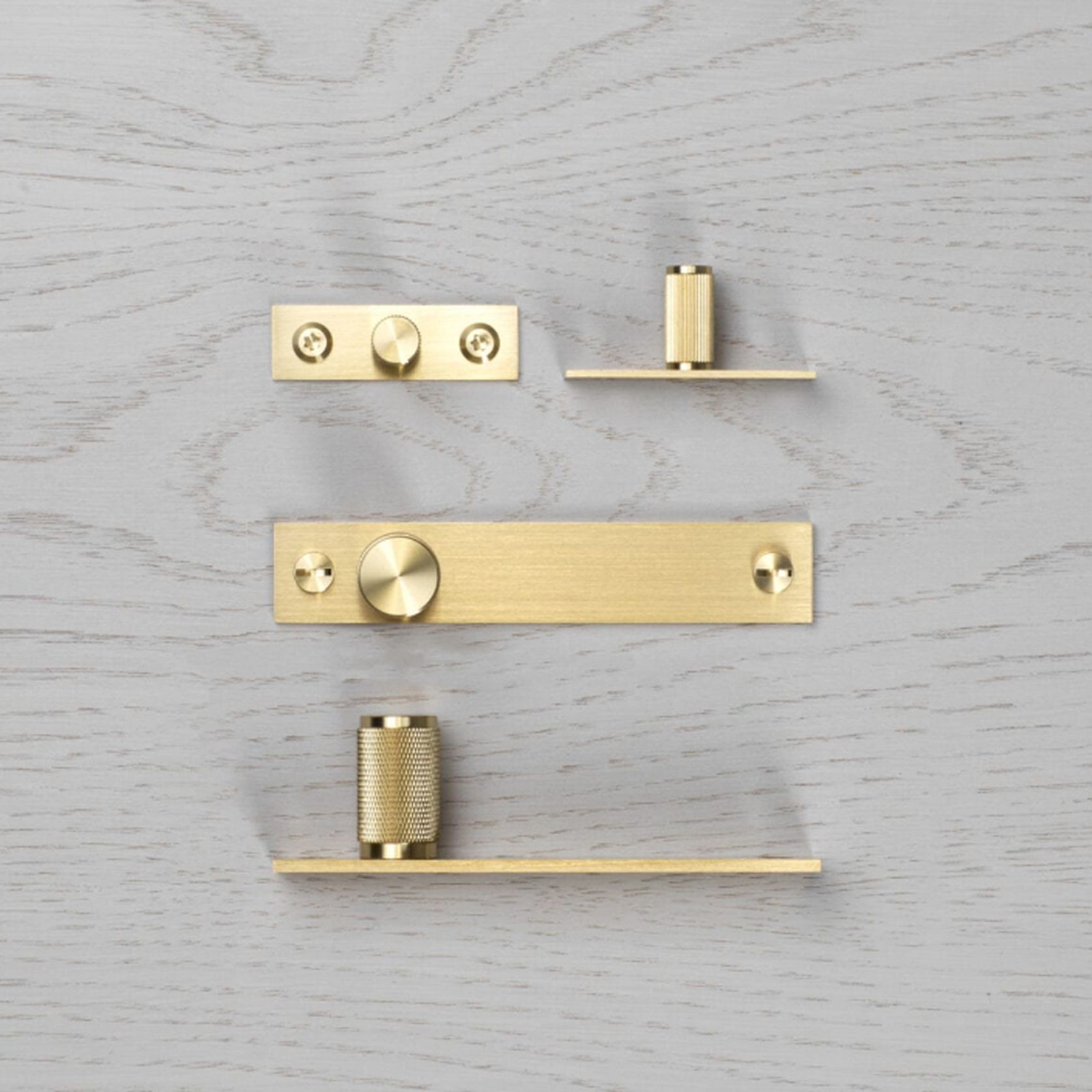 Buster and Punch Linear Furniture Knob Set with Plate gallery detail image