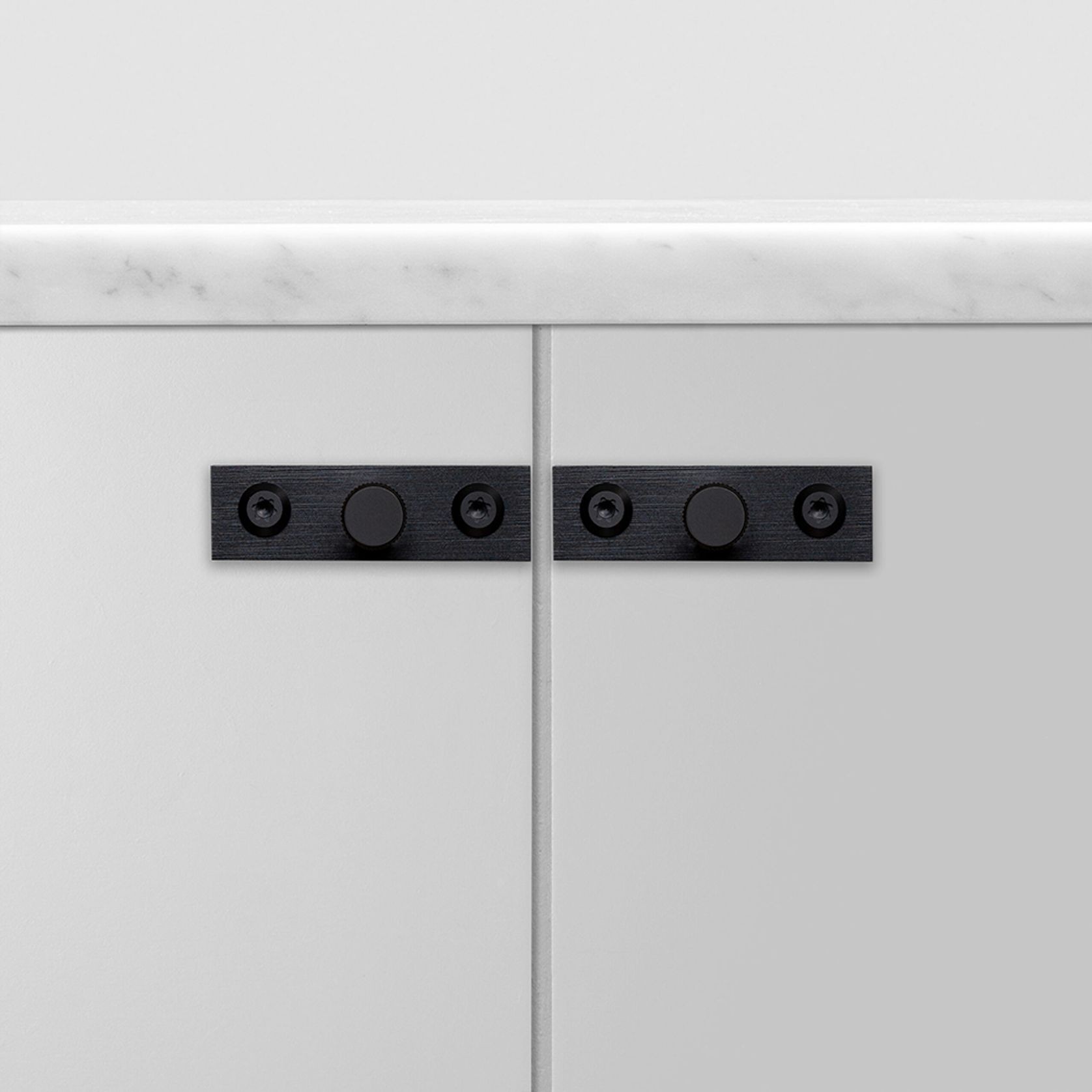 Buster and Punch Linear Furniture Knob Set with Plate gallery detail image
