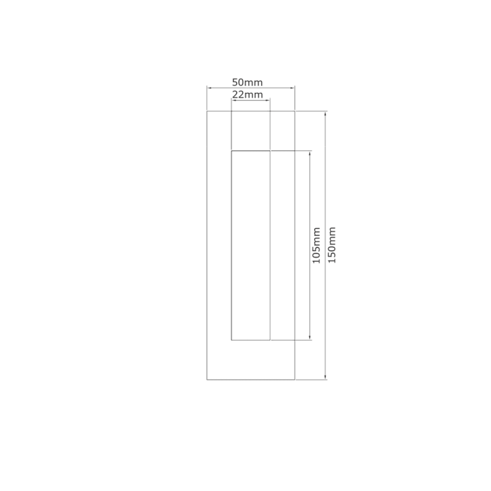 Lockwood Stainless Steel Flush Pulls gallery detail image