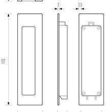 HB675 170mm Offset Flush Pull gallery detail image