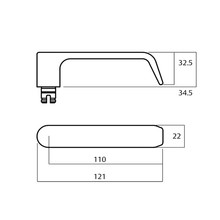 Lockwood 1370 Series Brass Door Handles gallery detail image