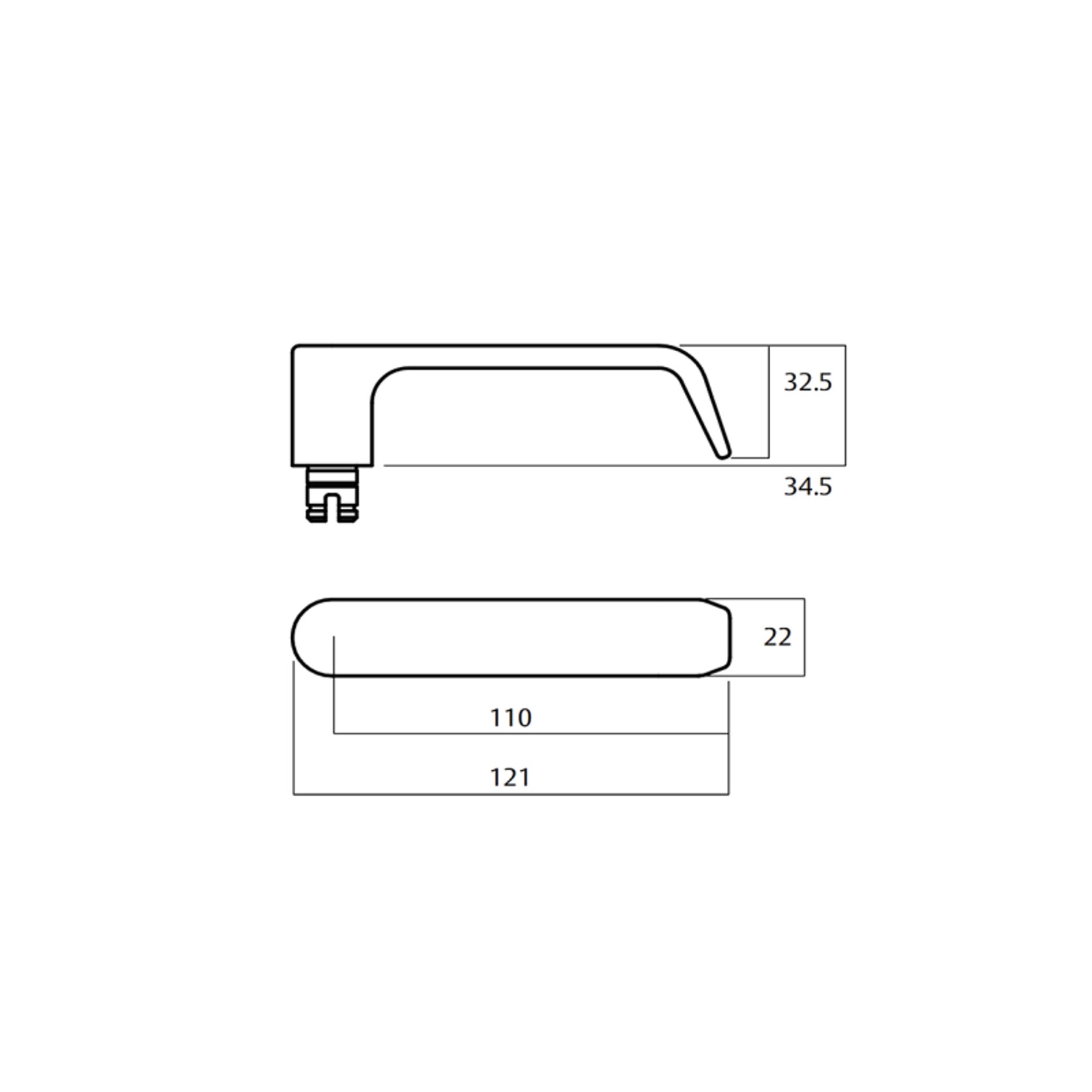 Lockwood 1370 Series Brass Door Handles gallery detail image