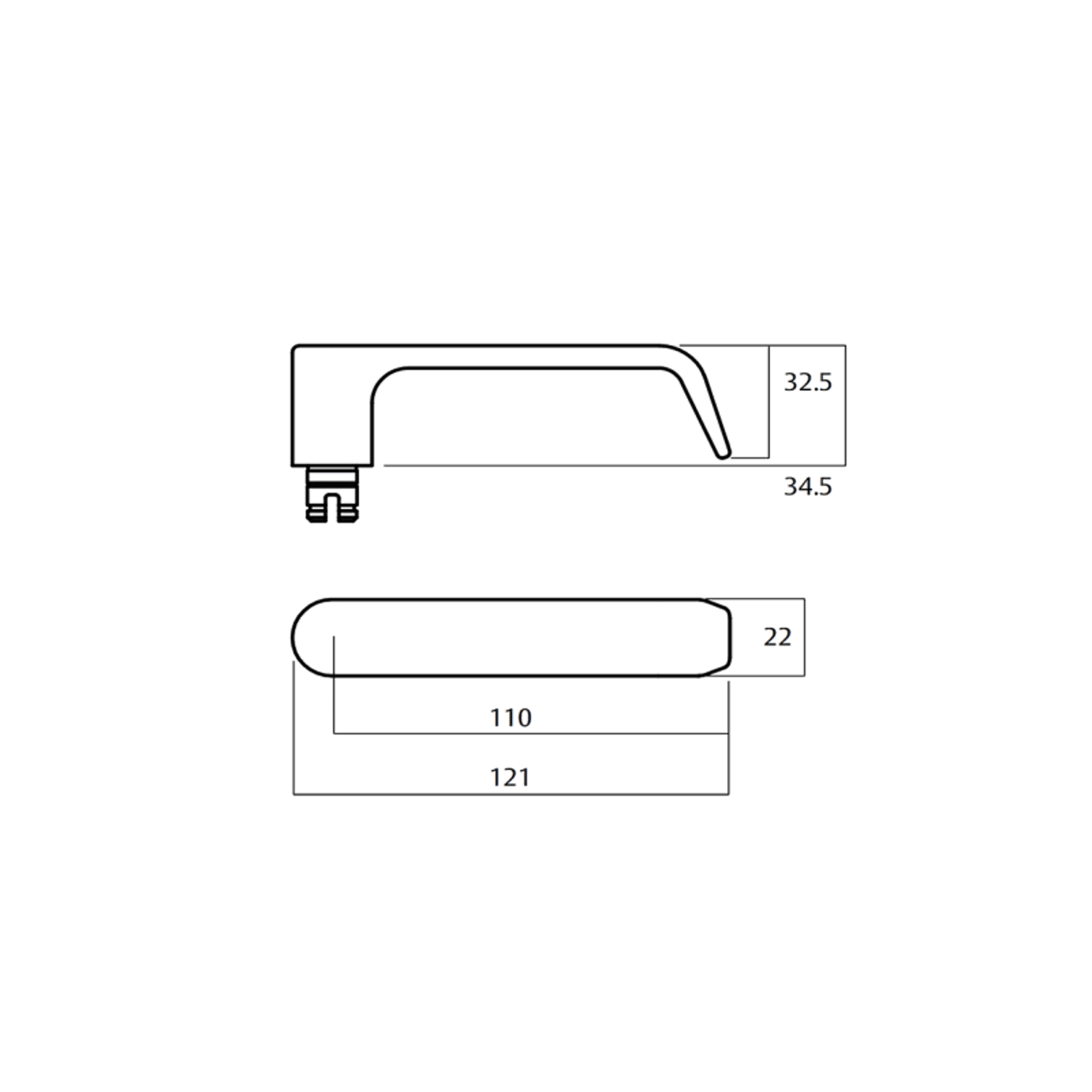 Lockwood 1370 Series Brass Door Handles gallery detail image