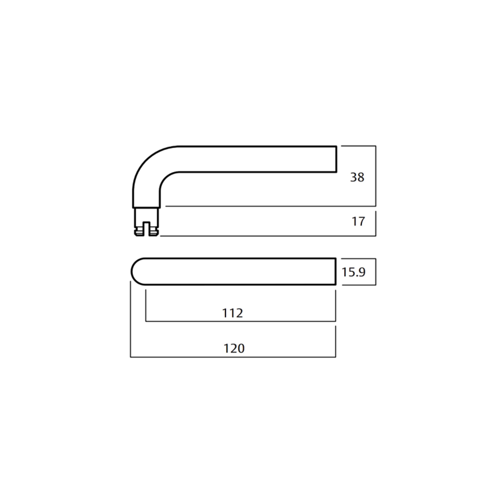 Lockwood 1220 Series Brass Door Handles gallery detail image