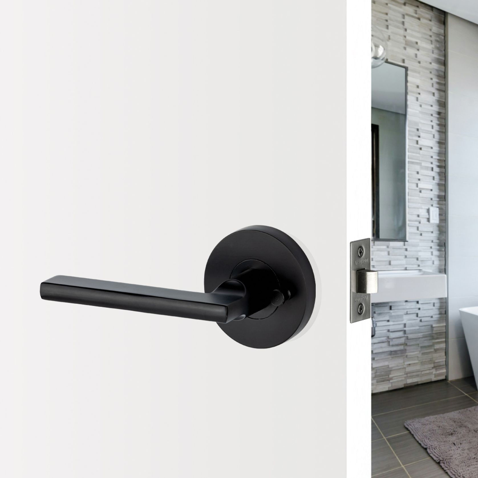 Picton Passage Lever Handle Black gallery detail image