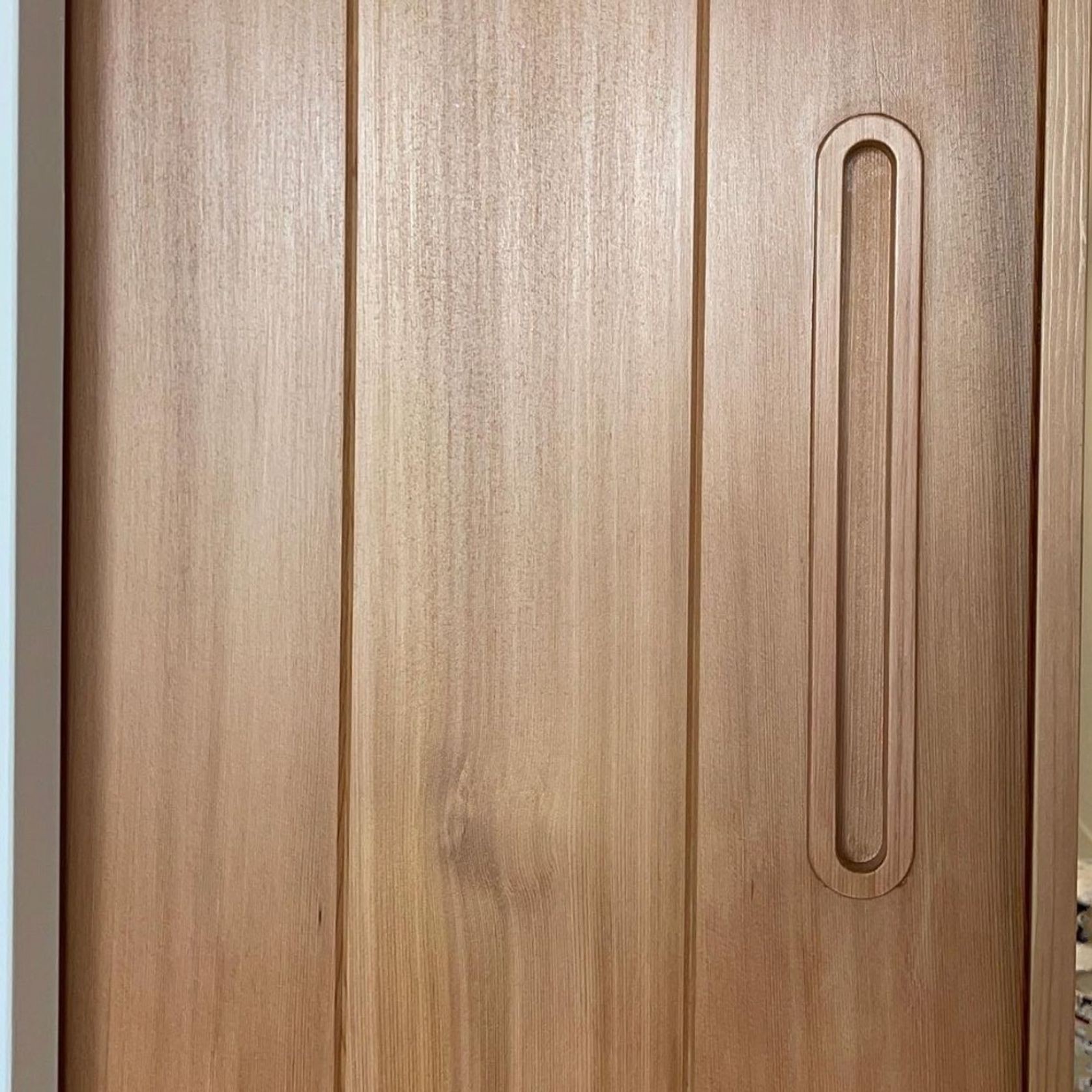 Setto Long Rounded - Timber Door Handle - SDH010b gallery detail image