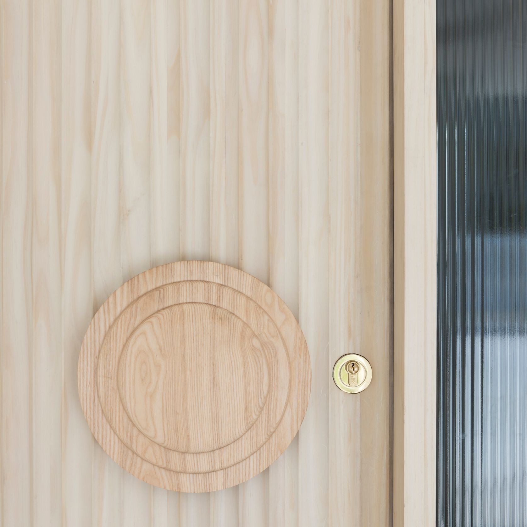 Deko Curved Rings  - Timber Door Handle - TDH013c gallery detail image