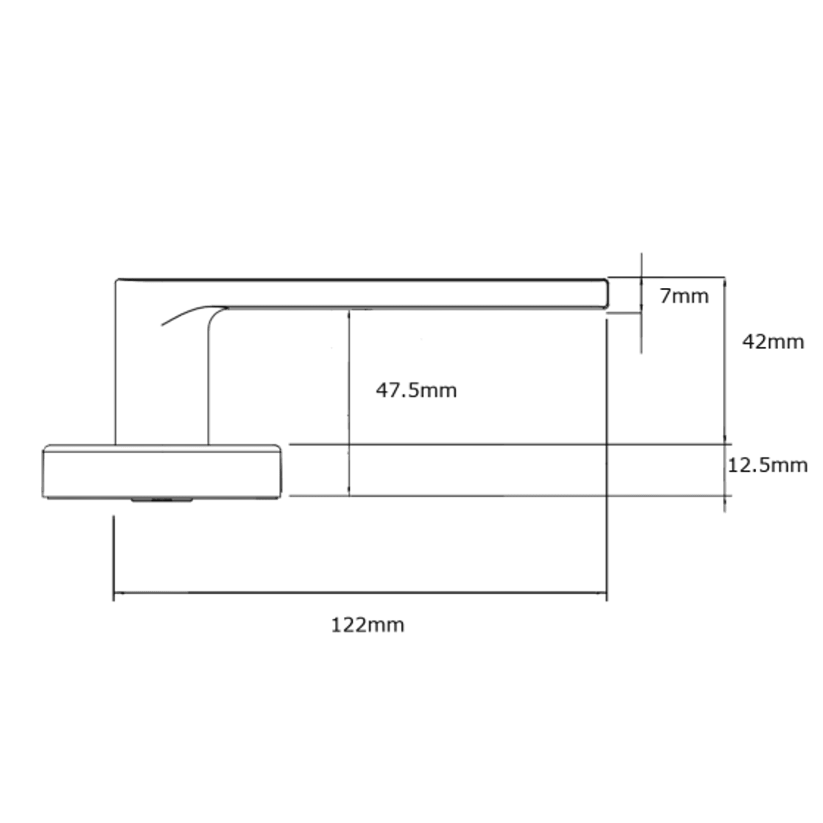 Lockwood Velocity® Series Small Rose Element Lever gallery detail image