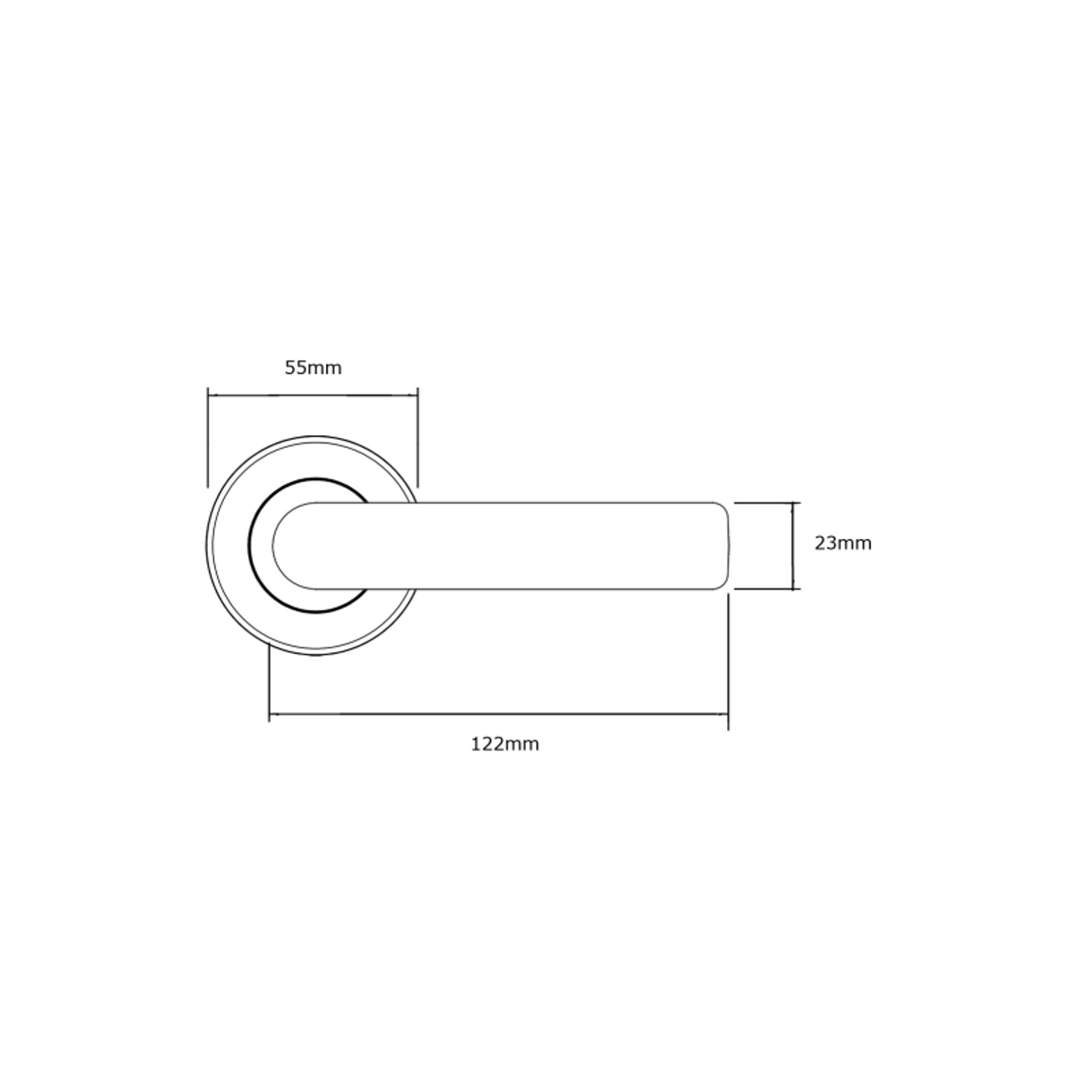 Lockwood Velocity® Series Small Rose Element Lever gallery detail image