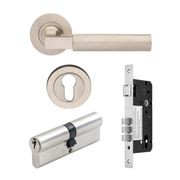Zanda Zurich Door Handle Lever Set on Round Rose gallery detail image
