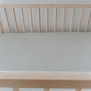 100% French Flax Linen fitted Cot Sheet- Sage gallery detail image