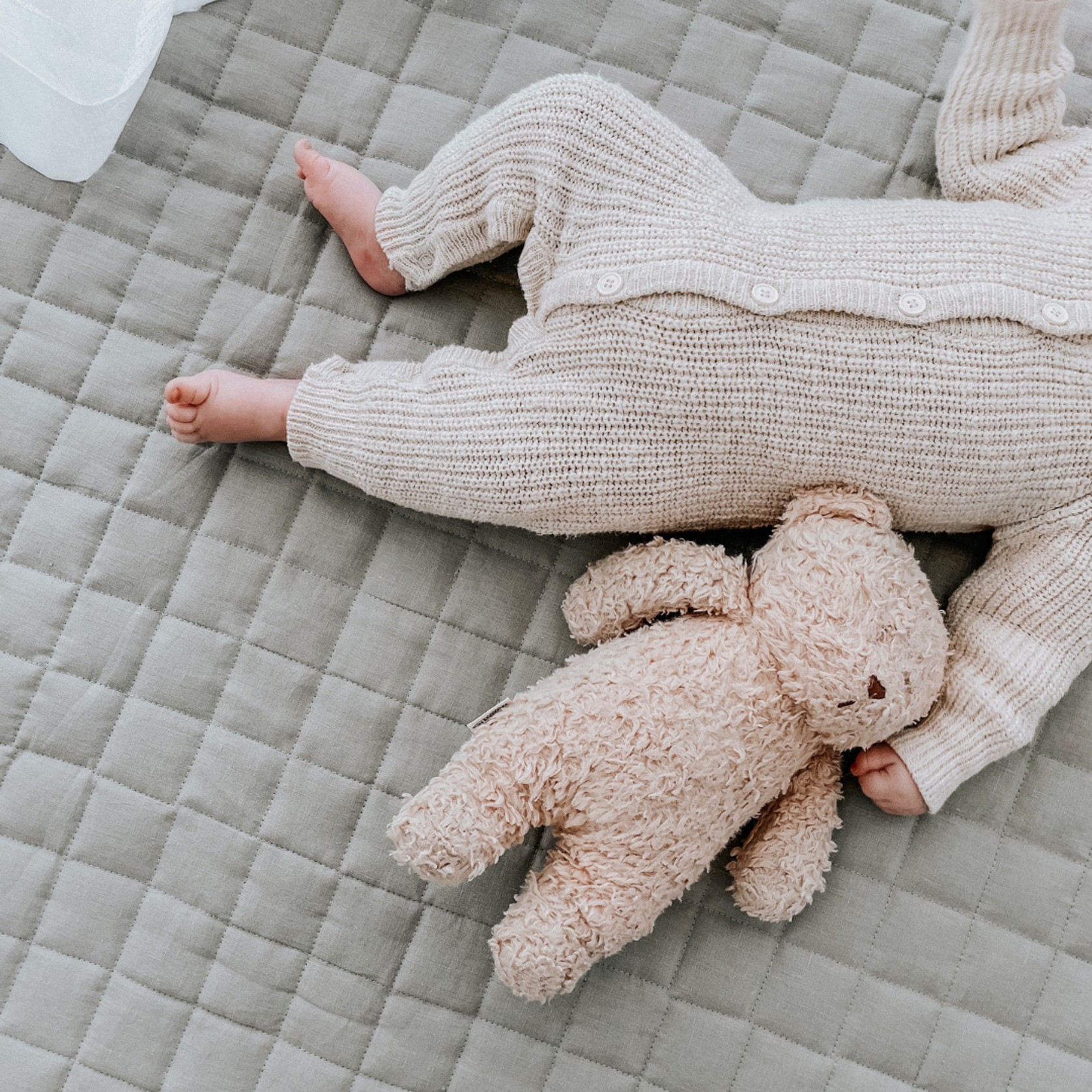 100% French Flax Linen Playmat- Sage gallery detail image