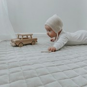 100% French Flax Linen Playmat- Sage gallery detail image